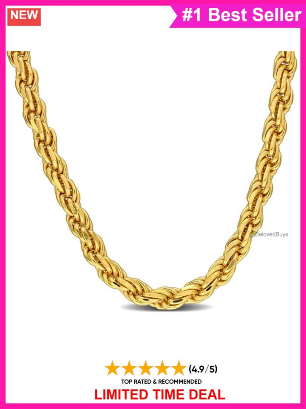 Italian 925 Sterling Silver Diamond Cut Rope Chain Necklace for Men and Women